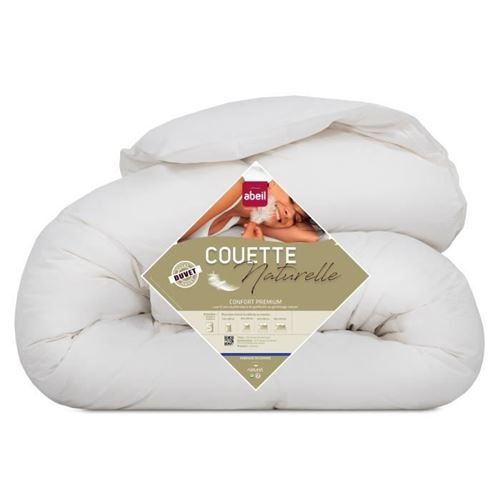 ABEIL Couette Naturelle Duvet + Plumettes 240x260 cm blanc