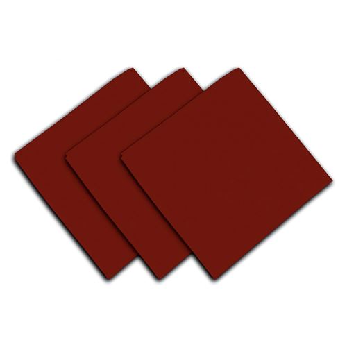 Lot de 3 serviettes en coton 45x45 cm PANAMA rouge
