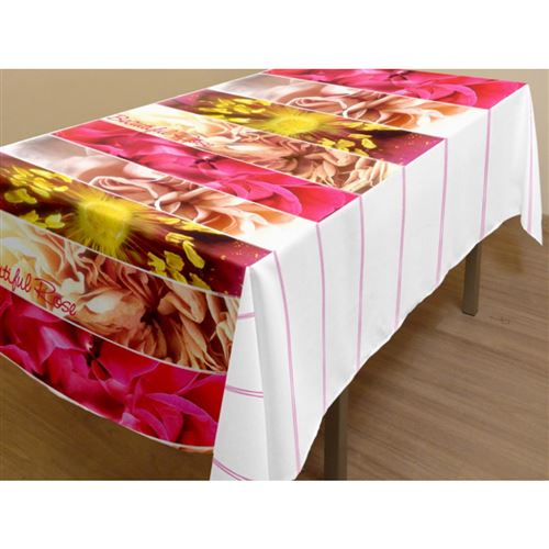 Nappe toile cirée rectangle 140x240 cm BEAUTIFUL