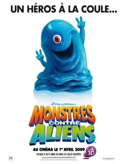 Monstres Contre Aliens AFFICHE CINEMA ORIGINALE