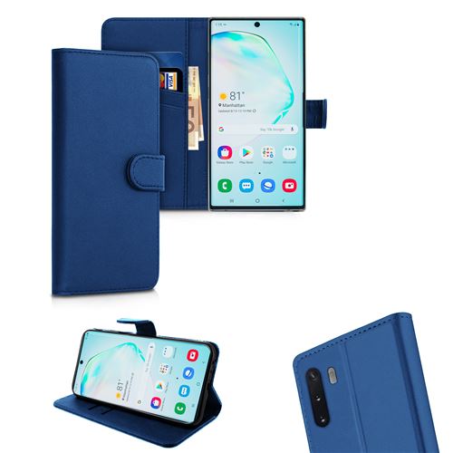 Coque pour Samsung Galaxy NOTE 10, Housse Samsung Galaxy Note 10, Etui Pochette Portefeuille Galaxy Note 10 -Bleu