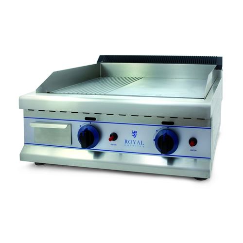 Plancha à gaz - 65cm - gaz naturel – 20 mbar acier inox professionnel