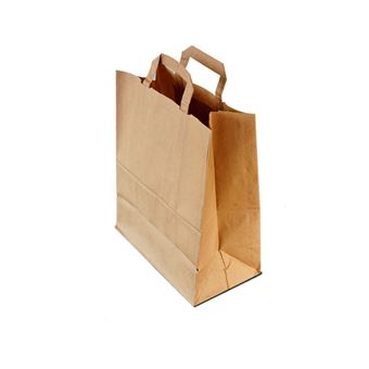 6 sacs cabas 26x14x32cm kraft brun - générique cabas - 1