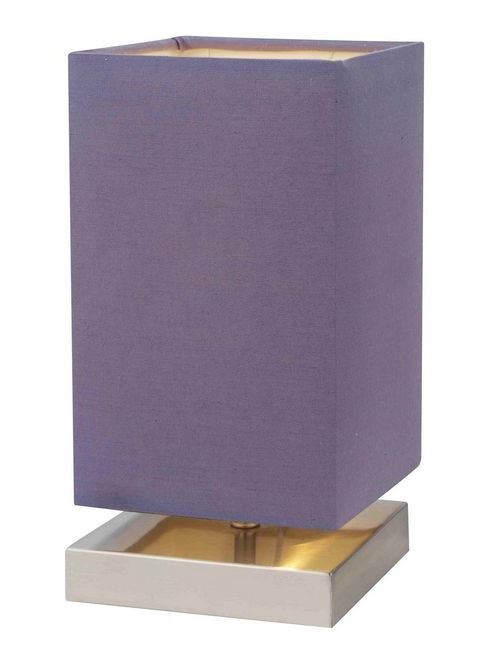 HOMEMANIA Lampe de Bureau Nanga - pour Bureau, Table de Chevet - Pourpre, Satin en Métal, Tissu, 12 x 12 x 25 cm, 1 x E14, 40 W