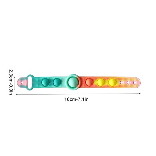 Lot De 6 Bracelets Anti-stress En Silicone à Claquer - Jouets Sensoriels Pour Enfants Et Adultes - Couleurs Vives