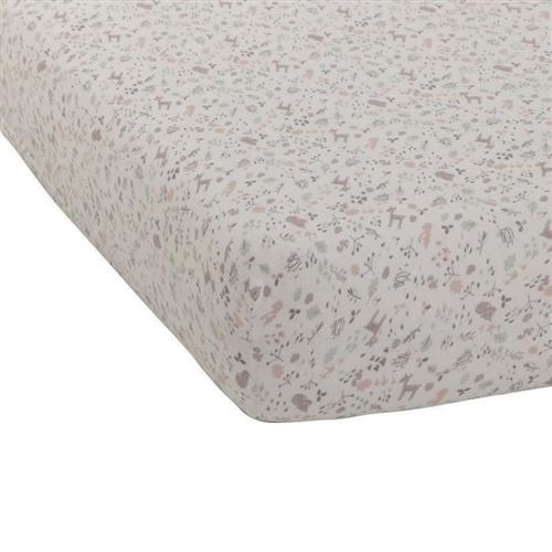 Domiva - Drap Housse Bébé - Jersey Imprimé - 60 x 120 cm - Lilas - Image 2