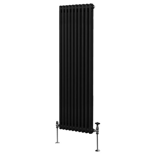 Monstershop Traditional 2 Column Radiator - 1800 x 472mm - Black