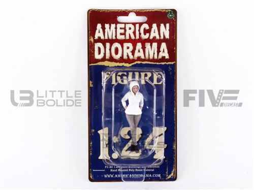 Voiture Miniature de Collection AMERICAN DIORAMA 1-24 - FIGURINES Car Meet II Figure I - Marron / Beige - 76389
