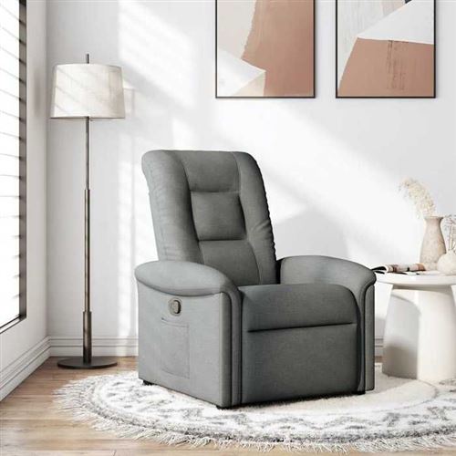 VIDAXL - Fauteuil de relaxation - Réglable - Gris - Image 2
