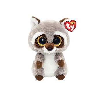 Peluche Ty Beanie Boo's Small Oakie Le Raton-laveur Gris et Blanc