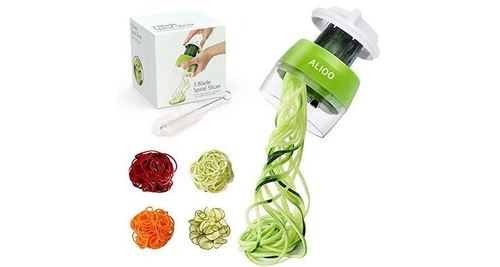Coupe légumes - coupe légume spiralizer 4 en 1,spaghetti légume,spirale de légumes trancheuse pour courgette nouilles,carotte spaghettis,concombre