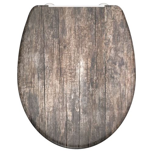 SCHÜTTE Siège de Toilette avec Fermeture en Douceur OLD WOOD Imprimé Abattant 435103