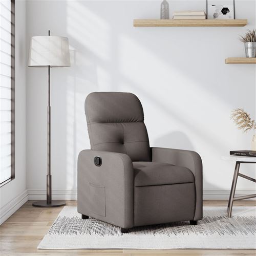 Vidaxl Fauteuil Inclinable Tissu Taupe - Image 3
