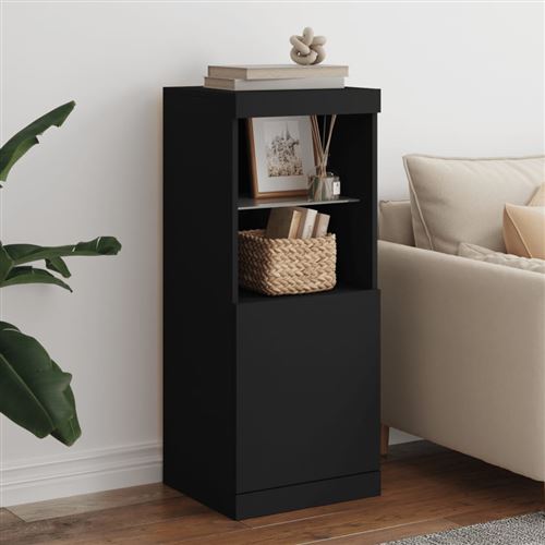 Vidaxl Noir Buffet Led Bois D'ingénierie - Image 2