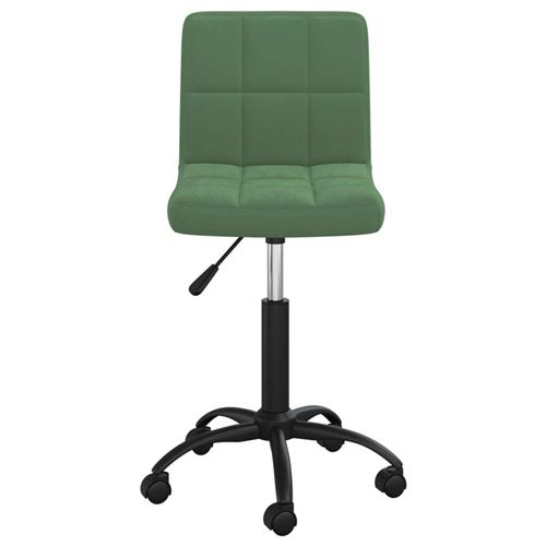 vidaXL Chaise pivotante de salle à manger Vert foncé Velours3087599