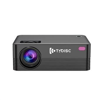 Vidéoprojecteur TROISC ALTA, Mini Android TV Projecteur WiFi 5G Bluetooth 6000 lumens, Home Cinéma 150'', Zoom 50%, Correction trapézoïdale 4D/4P, Recopie d'écran, Airplay, Miracast, Wi-Fi Direct - 1