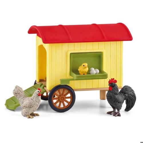 Non Communiqué Multicolore Figurine Poulailler Mobile, Schleich 42572 Farm World, Des 5 Ans