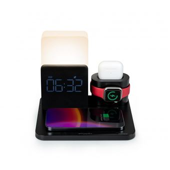 CL800i - Réveil lumineux et station de charge 4-en-1 - Lampe de chevet avec  différentes intensités et couleurs - Noir - Radio-réveil - Achat & prix