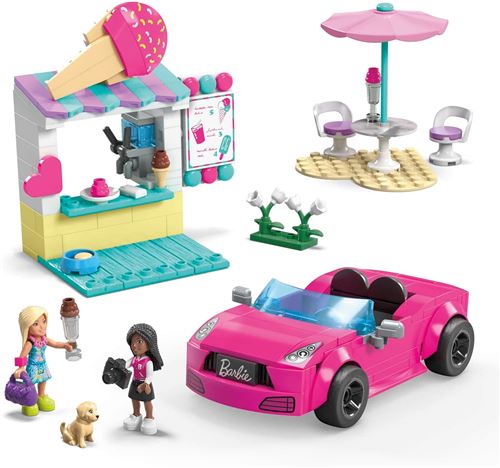 Jeu De Construction Décapotable Et Stand De Glaces Barbie 23 Cm