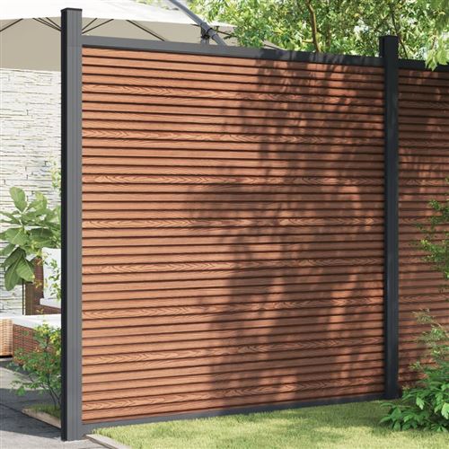Vidaxl - Panneau de cl&ocirc;ture marron 180x186 cm wpc