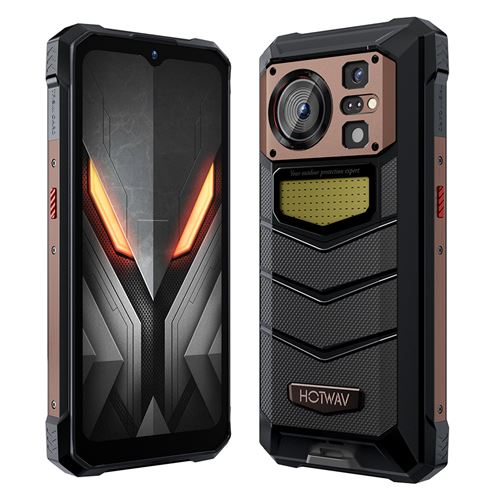HOTWAV W11 Téléphone Portable 6.6 Android 13, 6280mAh, 12(6+6)Go+256Go, 64MP+16MP,Empreinte digitale/Face ID,Dual SIM 4G - Or