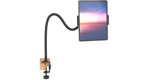 Jumkeet support tablette avec col de cygne, support tablette pour lit réglable stable, support pour ipad iphone telephone series/nintendo switch/samsu