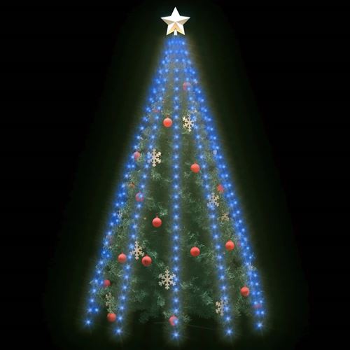 Guirlande lumineuse d'arbre de Noël 250 LED Bleu 250 cm