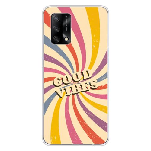 Coque en silicone imprimée compatible Oppo A74 4G Good vibes