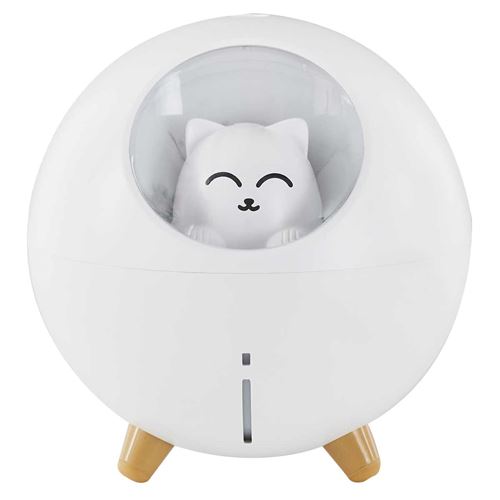 La Chaise Longue - Diffuseur de Parfum Led Chat - 11 cm - Blanc - Image 3