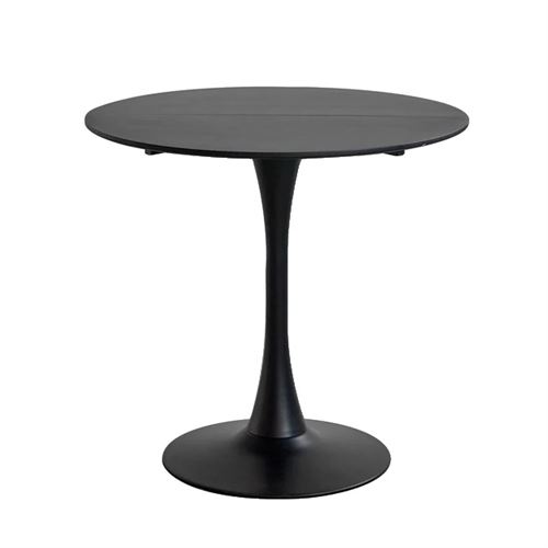 Table ronde, style moderne, petite table de balcon, 80CM-noir