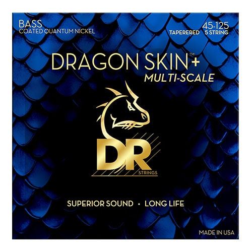 GENERIQUE - Cordes de Basse - DR Strings Dragon Skin+ - 5 Cordes - Tirant 45-125 - Multi-Scale - Image 2