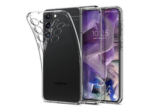 Spigen Crystal Flex - Coque de protection pour téléphone portable - polyuréthanne thermoplastique (TPU) - limpide - pour Samsung Galaxy S23