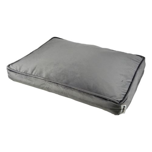 Coussin Rectangle Chien & Chat Velours Crafty 100cm Gris