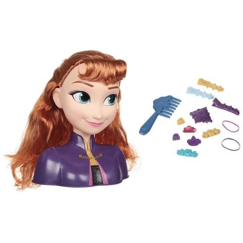 DISNEY FROZEN - Tete a coiffer Princesse Anna - La Reine des Neiges II - Avec accessoires