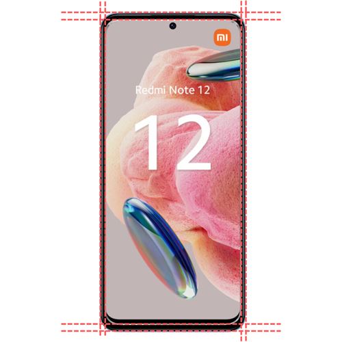 Protège écran PHONILLICO Xiaomi Redmi Note 12 5G- Verre trempé x4