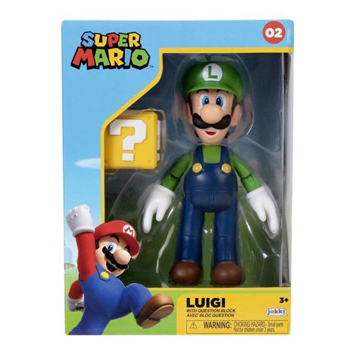 Figurine - JAKKS PACIFIC - Super Mario Bros : Luigi + Bloc ? - 10 cm -  Figurine de collection - Achat & prix