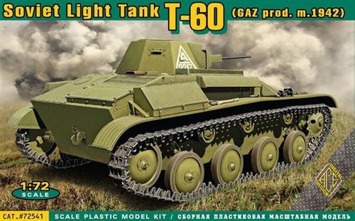 T-60 Soviet Light Tank(gaz Prod.m.1942) - 1:72e - Ace