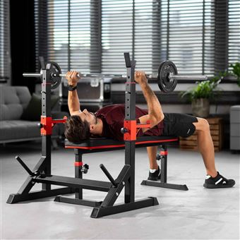 Support Squat Réglable Haltères 313kg Home Gym Support Squat Réglable - Rack Haltères Multifonction 313kg Home Gym Support Fitness 313kg Capacité