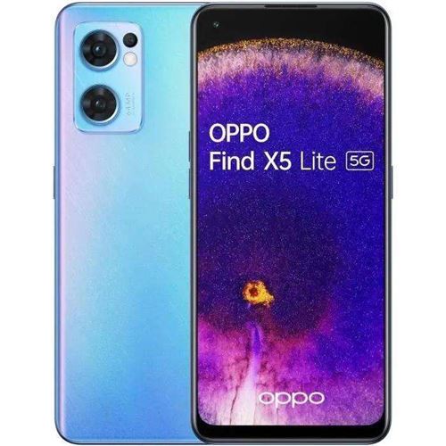 Smartphone Oppo find x5 lite bleu 6.43 pouces RAM 8 Go stockage 256 Go État correct - N/A reconditionné disponible sur Fnac