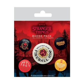 Stranger Things 4 - Pack 5 badges Hellfire Club - 1