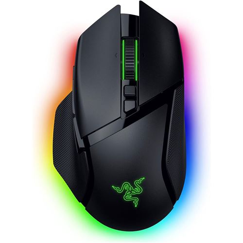 Razer Basilisk V3 pro 35K - Muis - ergonomisch - rechtshandig - optisch - 11 knoppen - draadloos, met bekabeling - Bluetooth, USB-C, 2.4 GHz - USB draadloze ontvanger - zwart