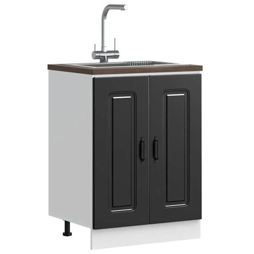 Vidaxl Noir Kalmar Meuble Bas Pour Évier - Image 3