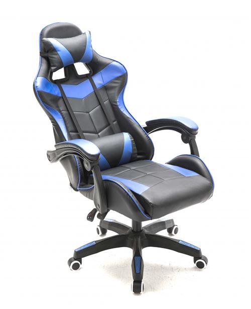 Chaise gaming Cyclone ados - chaise de bureau - chaise gaming racing - bleu noir