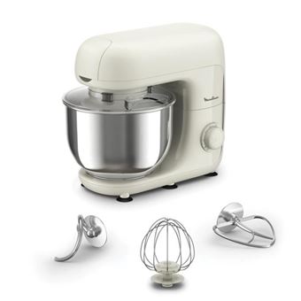 MOULINEX Bake Essential Keukenmachine, kom van 4,8 liter, Gebakset, 800 W, Wit QA160110 - 1