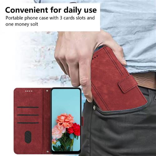 Ganbary Coque Pour Xiaomi Redmi 12, [Housse En Cuir PU Premium] [Etui à