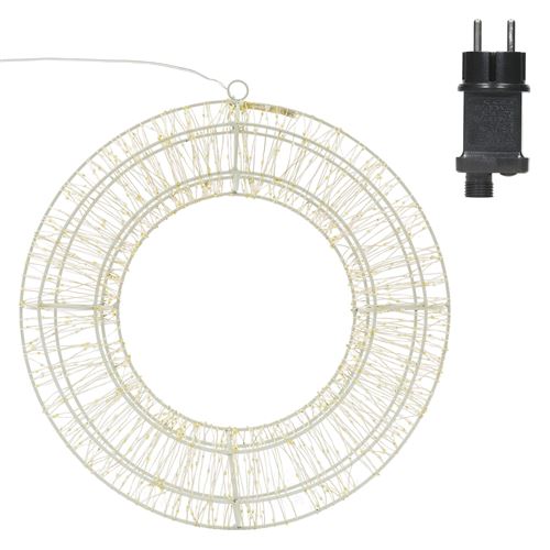 Ecd Germany Blanc Couronne Led De Noël - 38 Cm - Image 3