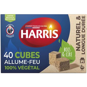 2€03 sur Harris 40 Cubes Allume Feu 100% Végétal Longue Durée
