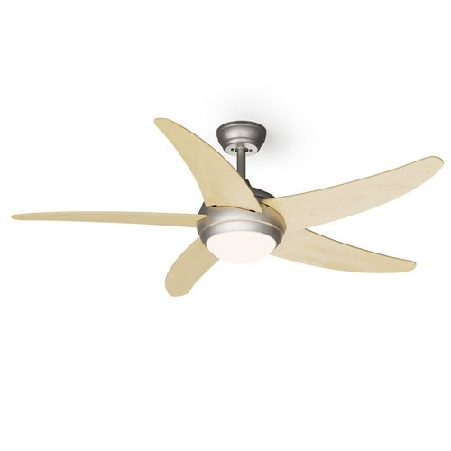 Ventilateur de Plafond Klarstein Bolero 2 en 1 132 cm luminaire 55 W télécommande contrôle par application Biege