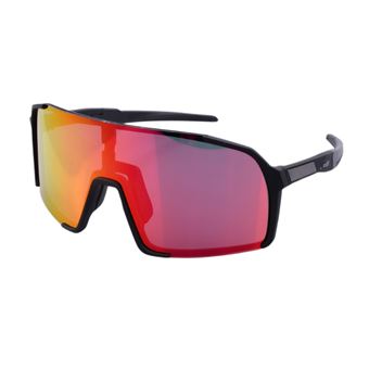 Lunettes de soleil polarisantes protection contre les UV monture noir oculaire rouge foncé - 1