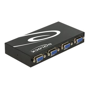 Delock Switch VGA 4 port manual bidirectional - Commutateur pour moniteur - 4 x VGA - de bureau - 1